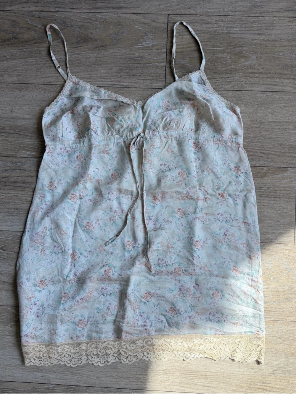 intimissimi Pastel Floral Slip with Lace Trim